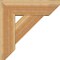 Ekena Millwork Traditional Slat Rough Sawn Bracket w/ Offset Brace, Western Red Cedar, 8"W x 24"D x 24"H BKT0806X24X24TRA06RWR - alternate 4
